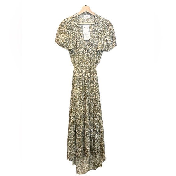 NWT XiRENA Gabrielle Cotton Bella Flora Back Cut-Out Midi Dress, Size M - Picture 3 of 9